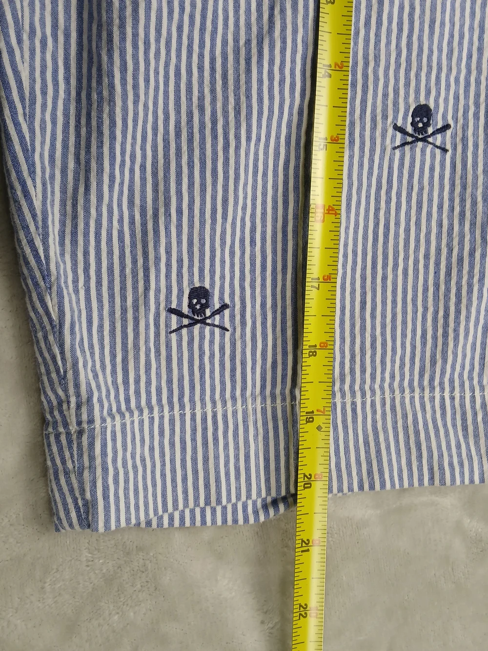 Polo Ralph Lauren Seersucker Shorts 38 Men's Skull All Over Print